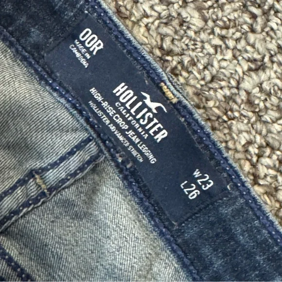 Hollister “High Rise Crop Jean Legging” Dark Blue Women’s Skinny Jeans - Picture 4 of 6